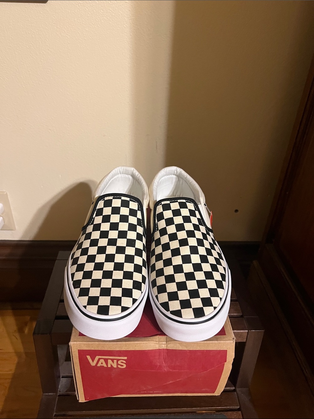 Vans Checkerboard Slip-On Sneakers - Black & White
